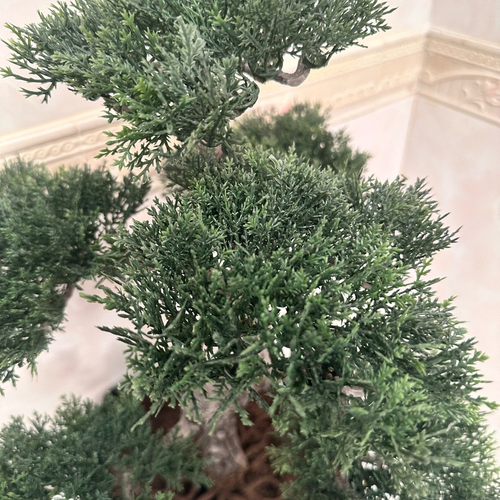 Artificial Elegant Bonsai Pine Tree Plastic Simulation Potted Plant Decorative - Picture 3 of 16